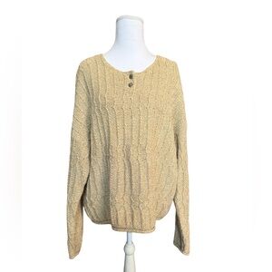 Vintage Y2K The Limited Wool Blend Knit Sweater Size Large Neutral Cozy Textured